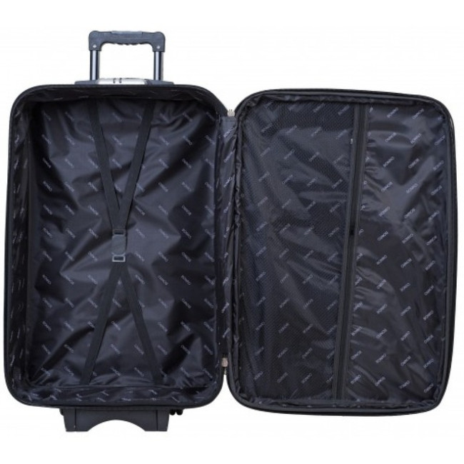 Валіза набір тканина 2 шт середня велика Bonro Style чорно-сірий