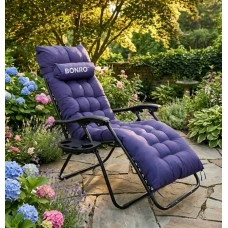 Подушка матрац для шезлонга 155х55х5 Bonro B-02 синя