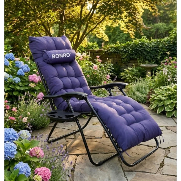 Подушка матрац для шезлонга 155х55х5 Bonro B-02 синя