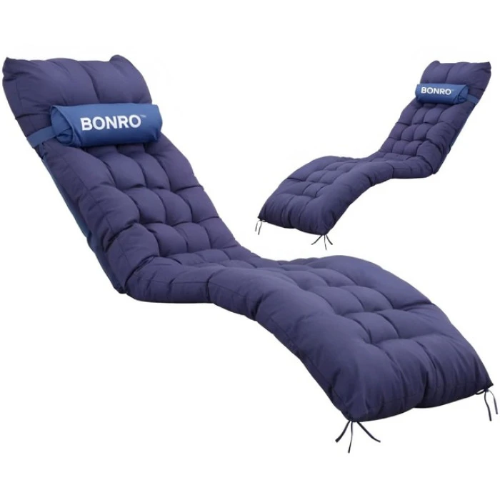 Подушка матрац для шезлонга 155х55х5 Bonro B-02 синя