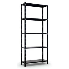 Стелаж металевий 185х95х45 см Bonro P9545 чорний 5 полиць