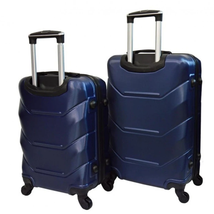 Чемодан комплект пластиковый 2 шт средний большой Bonro 2019 темно-синий
