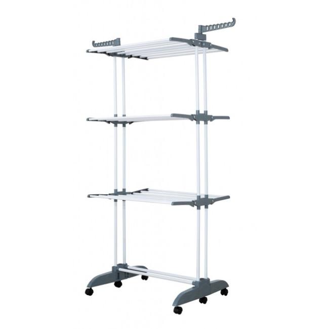 Многоярусная сушилка органайзер для одежды серая Bonro B88