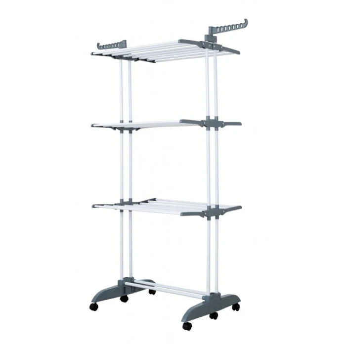 Многоярусная сушилка органайзер для одежды серая Bonro B88