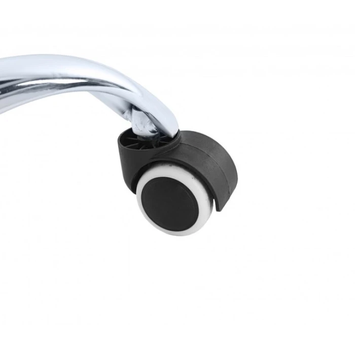 Крісло офісне на колесах Bonro BN-6071 біле з підставкою для ніг