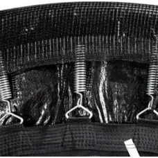 Батут дитячий з сіткою та драбинкою 374 см Atleto чорний