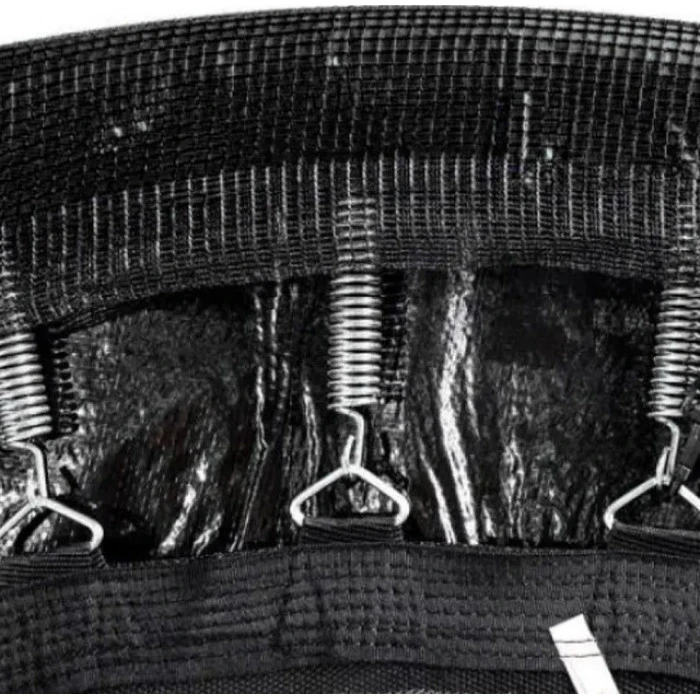 Батут дитячий з сіткою та драбинкою 374 см Atleto чорний