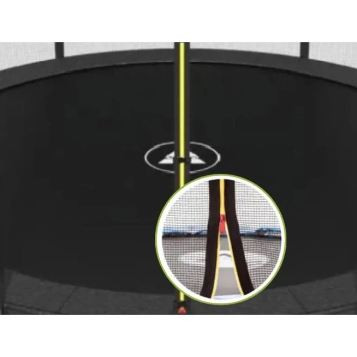 Батут дитячий з сіткою та драбинкою 374 см Atleto чорний