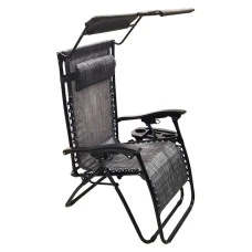 Шезлонги комплект 2шт Bonro SP-167A серый с крышкой