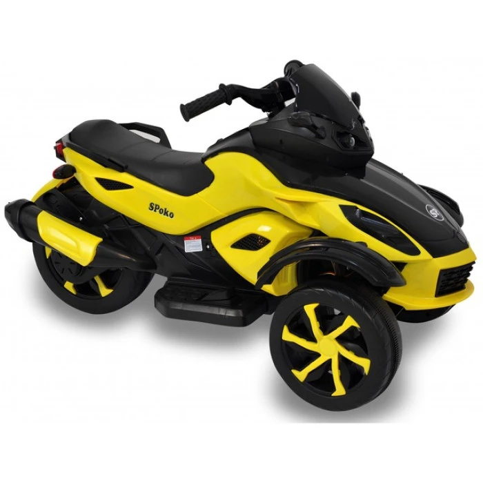 Дитячий електромотоцикл трицикл Spoko SP-610 жовтий