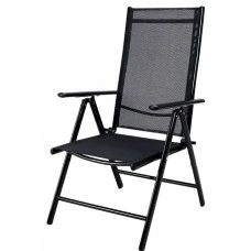 Раскладное кресло для отдыха регулируемая спинка Bonro B-008 черное