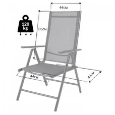 Раскладное кресло для отдыха регулируемая спинка Bonro B-008 черное