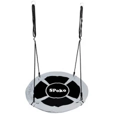 Гойдалка-гніздо підвісна кругла 100 см Spoko SP-001 сіра
