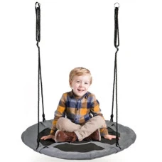 Гойдалка-гніздо підвісна кругла 100 см Spoko SP-001 сіра