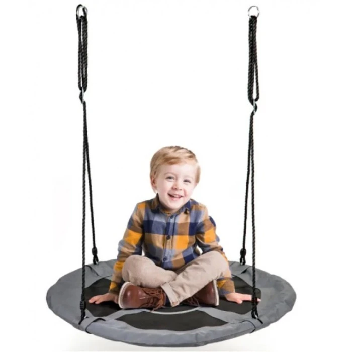 Гойдалка-гніздо підвісна кругла 100 см Spoko SP-001 сіра