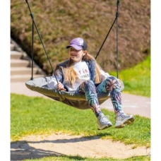 Гойдалка-гніздо підвісна кругла 100 см Spoko SP-001 сіра