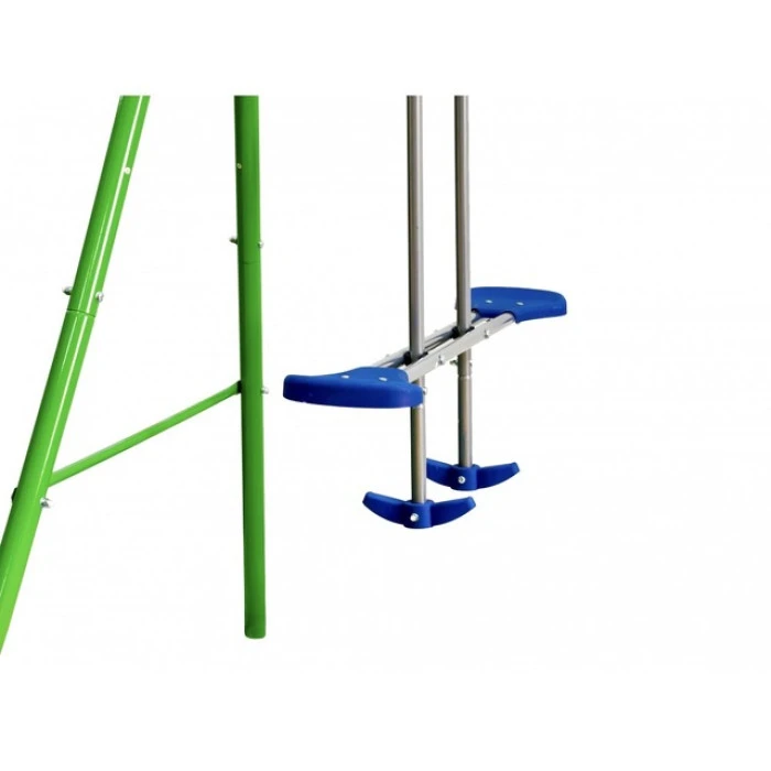 Детский игровой комплекс 4 качели и горка Spoko SP-S04 сине-зеленая