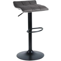 Барний стілець Bonro B-004 велюр сіре з чорною основою