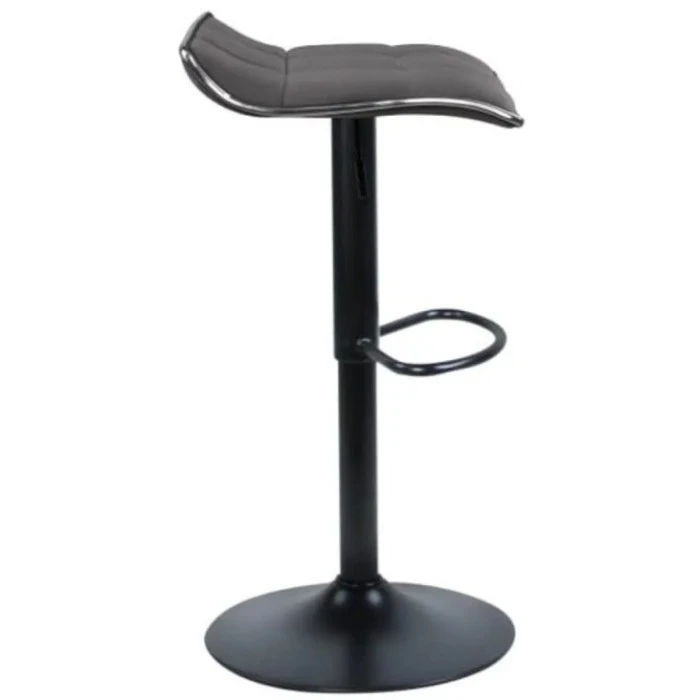 Барний стілець Bonro B-004 велюр сіре з чорною основою