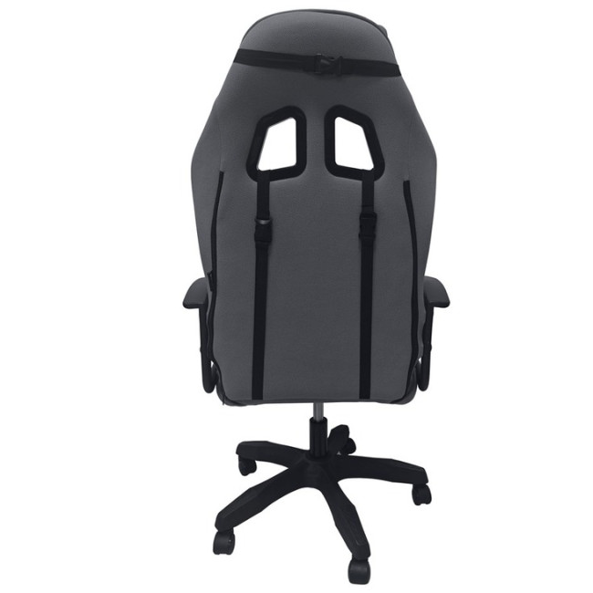 Кресло геймерское из ткани Bonro B-944 серое + 2 подушки.