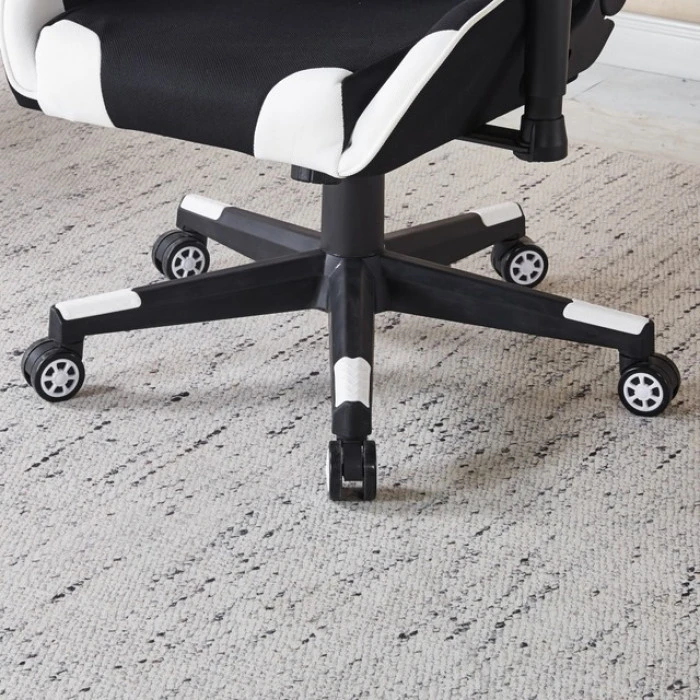 Крісло геймерське з тканини Bonro B-142 біле + 2 подушки