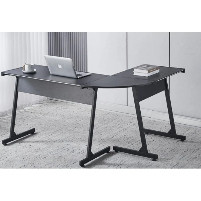 Геймерський ігровий комп'ютерний стіл з підсвіткою 15 мм Bonro B-09 чорний RGB LED