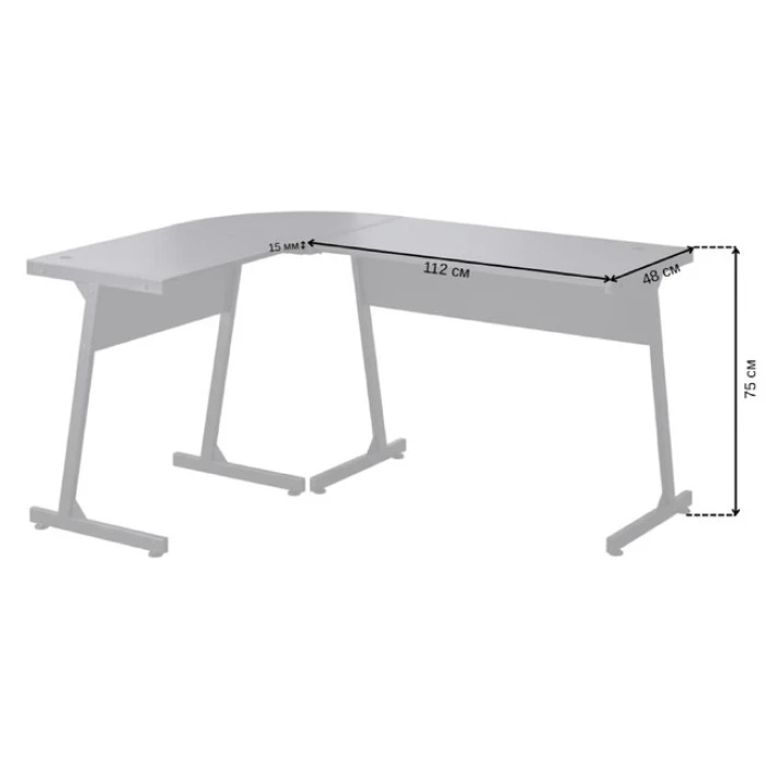 Геймерський ігровий комп'ютерний стіл з підсвіткою 15 мм Bonro B-09 чорний RGB LED