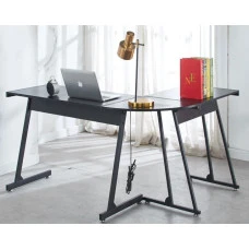 Геймерський ігровий комп'ютерний стіл з підсвіткою 15 мм Bonro B-09 чорний RGB LED