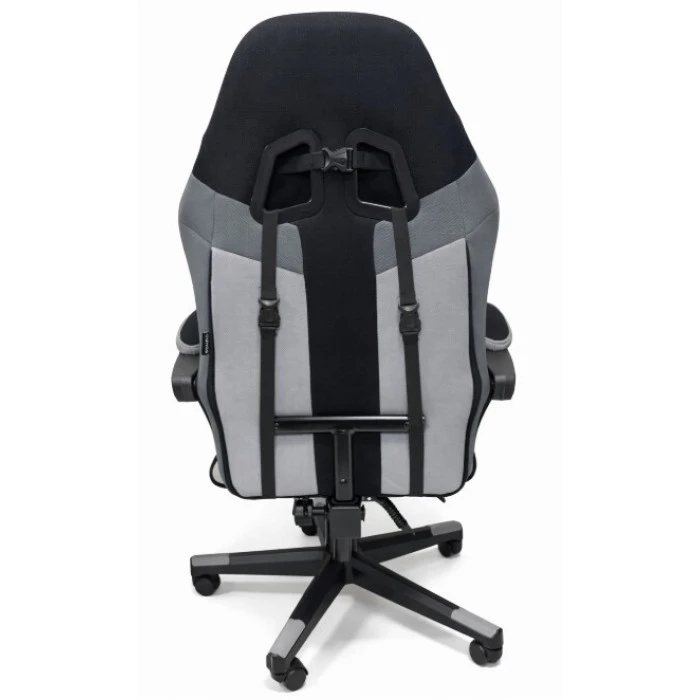 Крісло геймерське з тканини + 2 подушки Bonro B-963 чорно-сіре