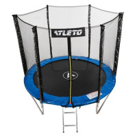 Батут дитячий з сіткою та драбинкою 252 см Atleto