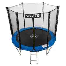 Батут детский с сеткой и стремянкой 252 см Atleto