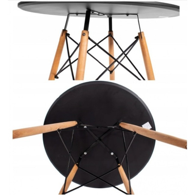 Стіл обідній круглий Bonro В-957-800 Чорний