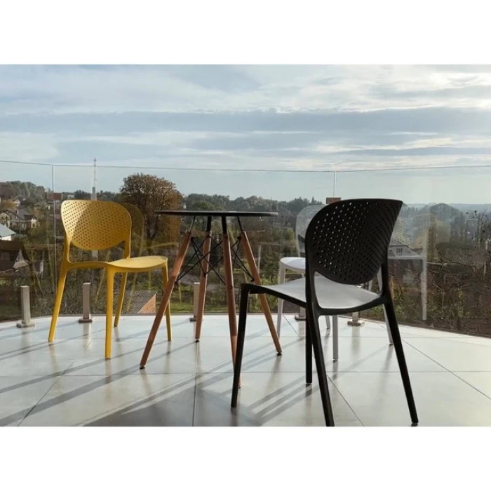 Стіл обідній круглий Bonro В-957-600 Чорний