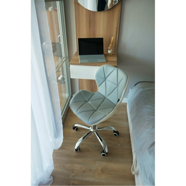 Кресло на колесах серое+белое Bonro B-531