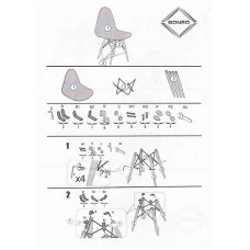 Крісло для кухні на ніжках Bonro В-173 FULL KD біле (4 шт)