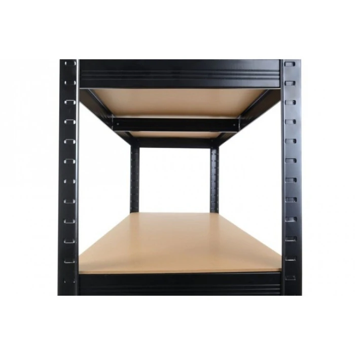 Стелаж металевий 2 секції 10 полиць Siker чорний 180x90x40