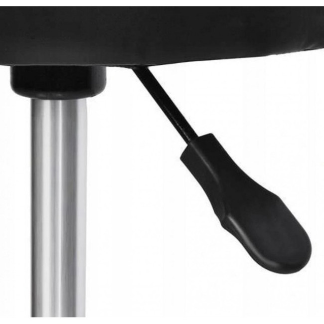 Кресло табурет на колесах без спинки круглое Bonro B-496 черное