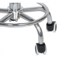 Крісло табурет на колесах без спинки кругле Bonro B-496 чорне