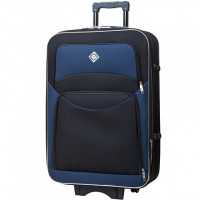 Чемодан набор ткань 2 шт средняя большая Bonro Style черно-т.синий