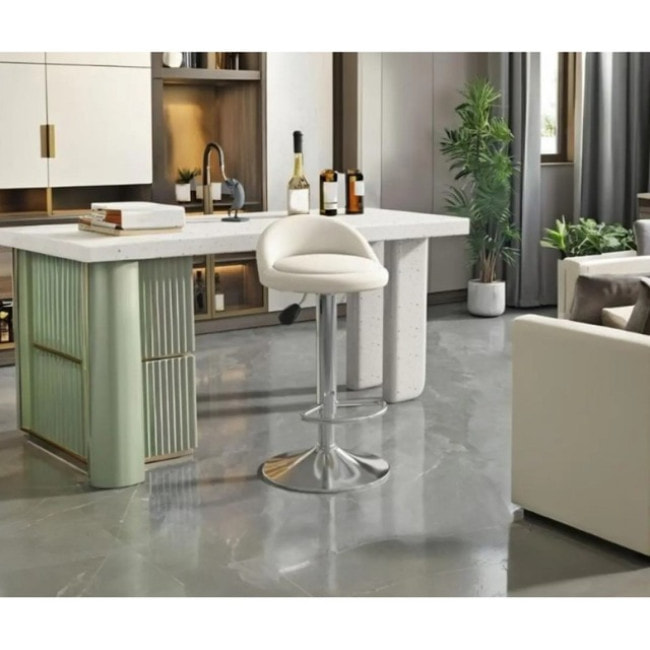 Барный стул со спинкой Bonro B-075 белый