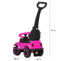 Каталка-толокар Spoko SP-219 2в1 с родительской ручкой розовый