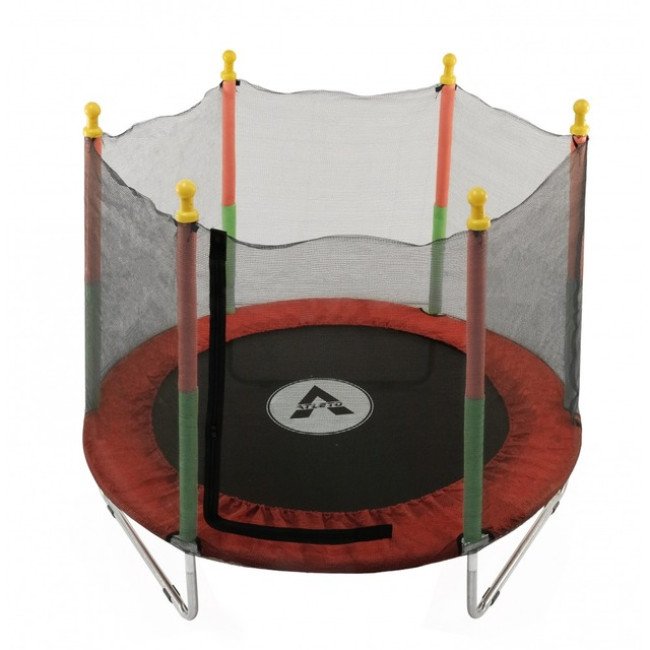 Батут манеж дитячий з сіткою Atleto 160 см червоний KRB10