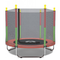 Батут манеж дитячий з сіткою Atleto 160 см червоний KRB10