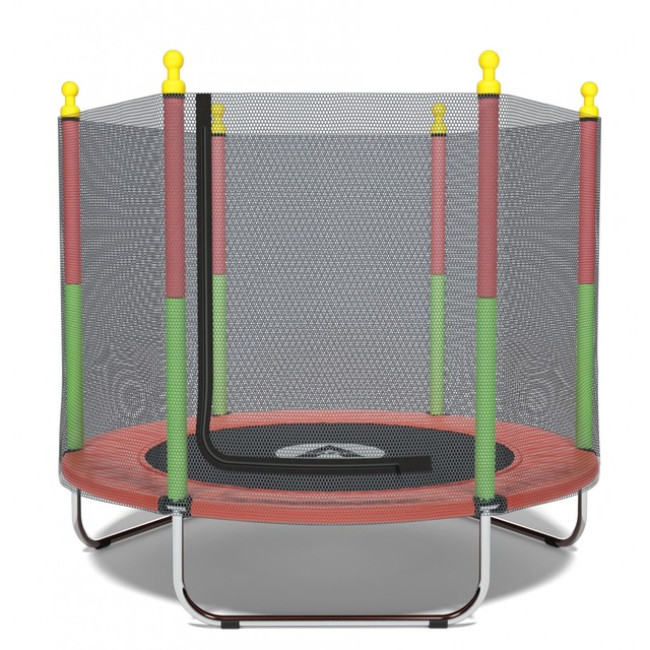 Батут манеж дитячий з сіткою Atleto 160 см червоний KRB10