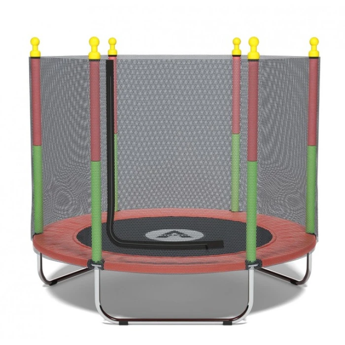 Батут манеж дитячий з сіткою Atleto 160 см червоний KRB10