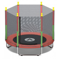Батут манеж дитячий з сіткою Atleto 160 см червоний KRB10