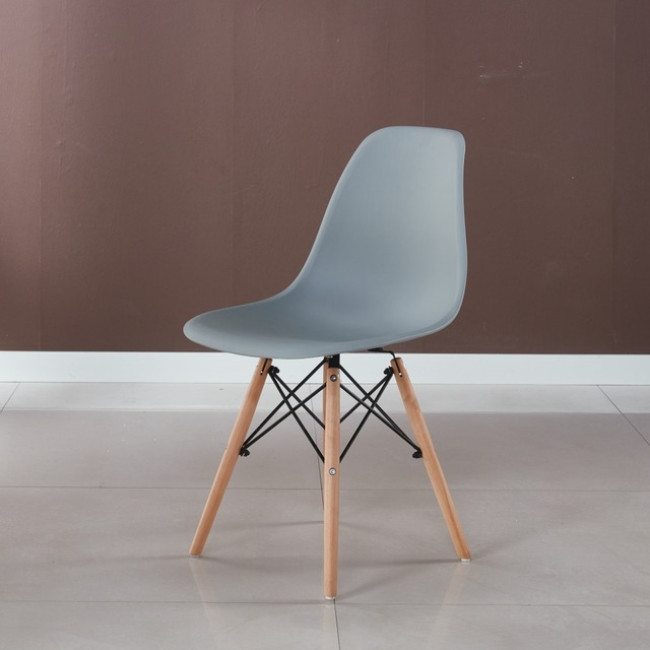 Крісло для кухні на ніжках Bonro В-173 FULL KD сіре (2шт)