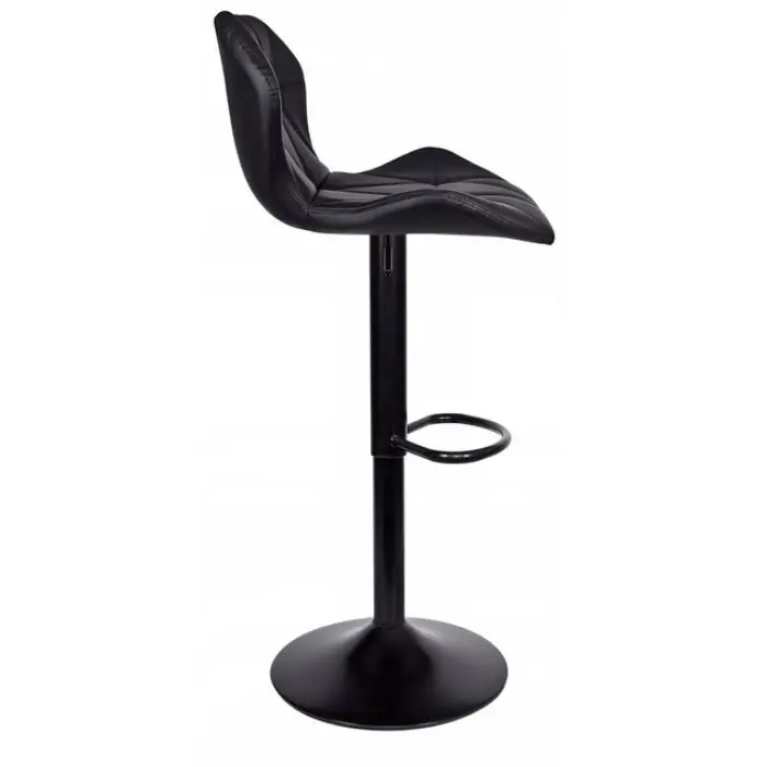 Барный стул со спинкой Bonro BN-087 черный (черное основание)