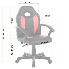 Крісло офісне геймерське Bonro B-043 червоне