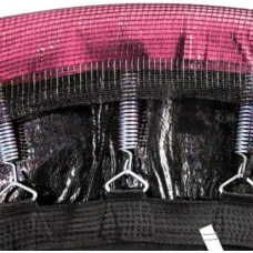 Батут дитячий з сіткою та драбинкою 374 см Atleto рожевий